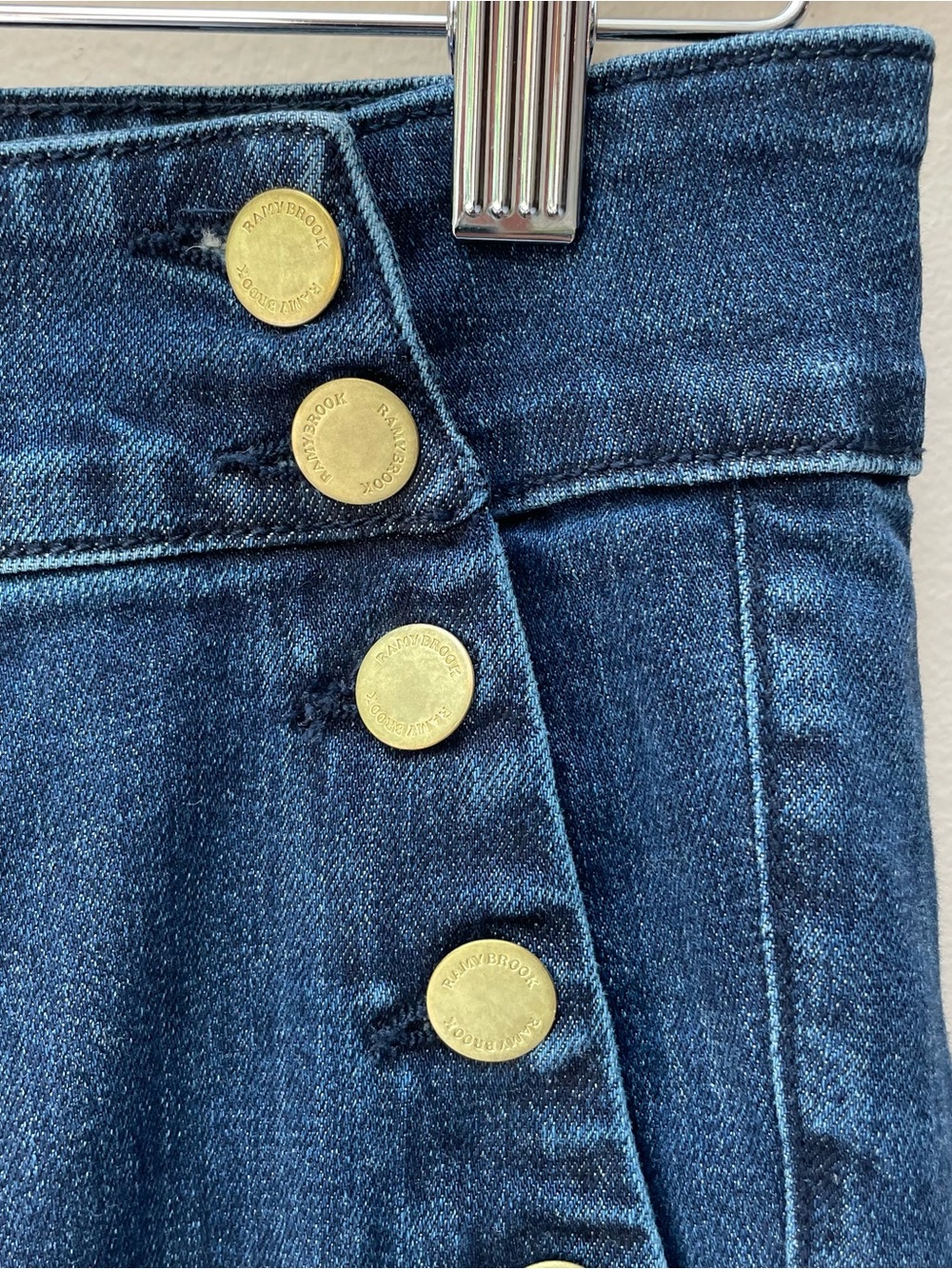 Ramy Brook Romee High Waisted Flare Jeans Dark Wash Blue Cotton Denim Size 24 - Picture 8 of 14